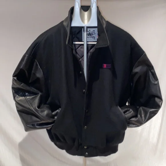 Rare “VERVE” Varsity Style Leather Jacket -Sz. XL - Picture 7 of 13